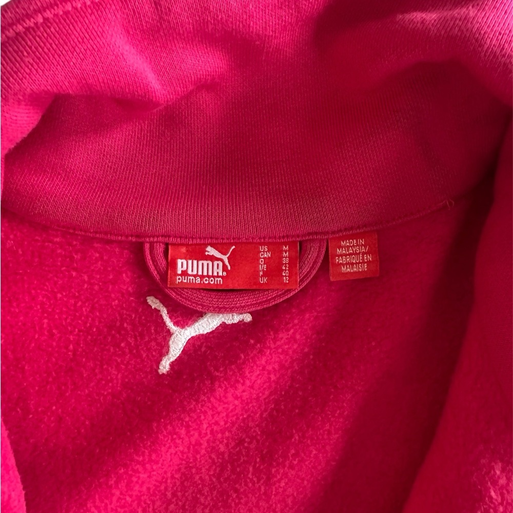 Puma Bright Pink Jacket with Logo - Picture 2 of 4
